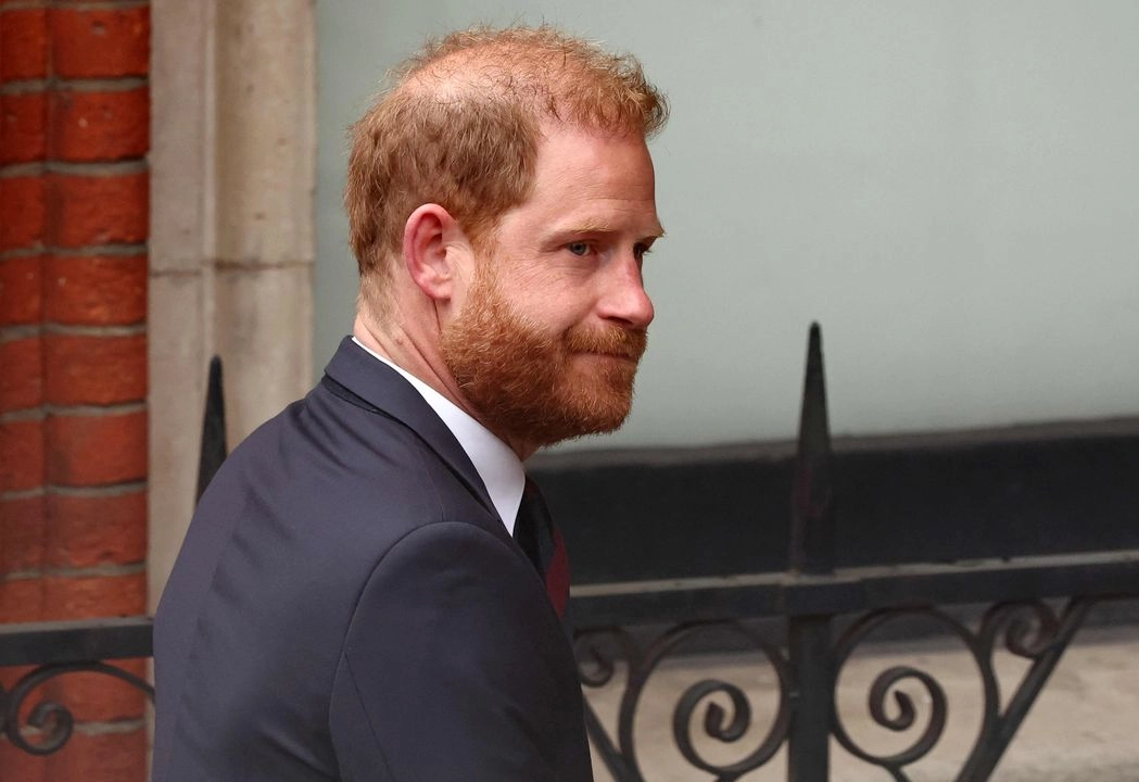 El príncipe Harry, duque de Sussex, llega a los Tribunales Reales de Justicia del Reino Unido en el centro de Londres, el 8 de abril de 2025. Foto 