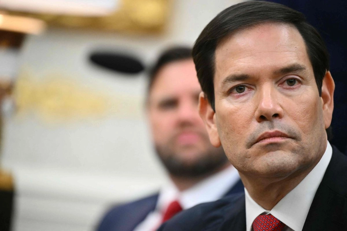El secretario de Estado de Estados Unidos, Marco Rubio, durante una reunión del presidente de aquel país, Donald Trump con su homólogo ucranio Volodymyr Zelensky, la Oficina Oval, el pasado 18 de agosto. 