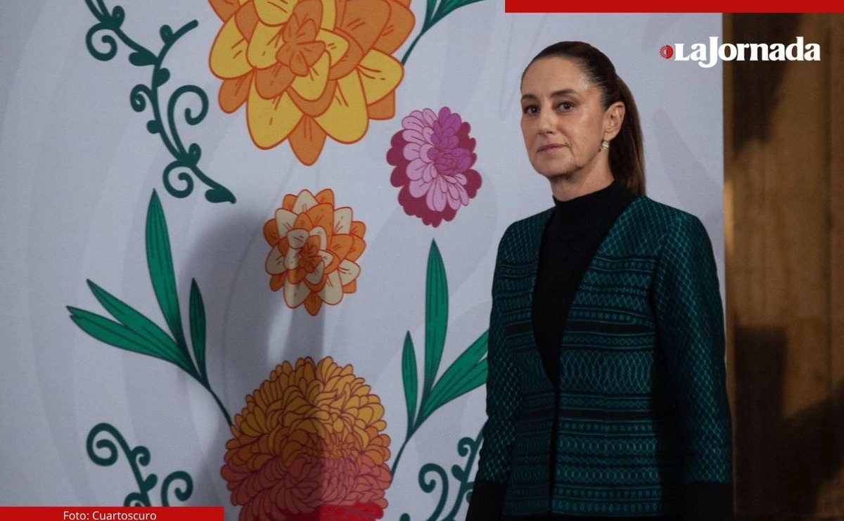 La presidenta Claudia Sheinbaum, durante su conferencia de este martes 4 de noviembre, desde Palacio Nacional. 