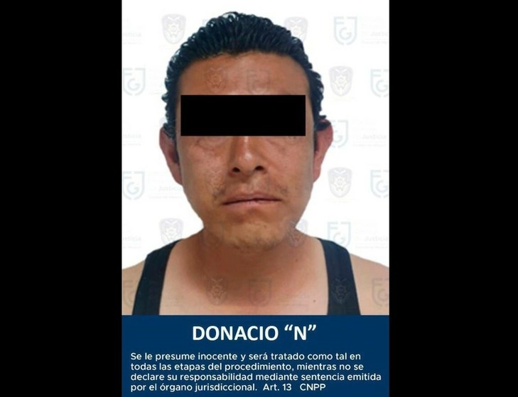 Donacio "N" fue detenido en Iztapalapa por su probable responsabilidad en el delito de pornografía infantil. Foto FGJ CDMX 