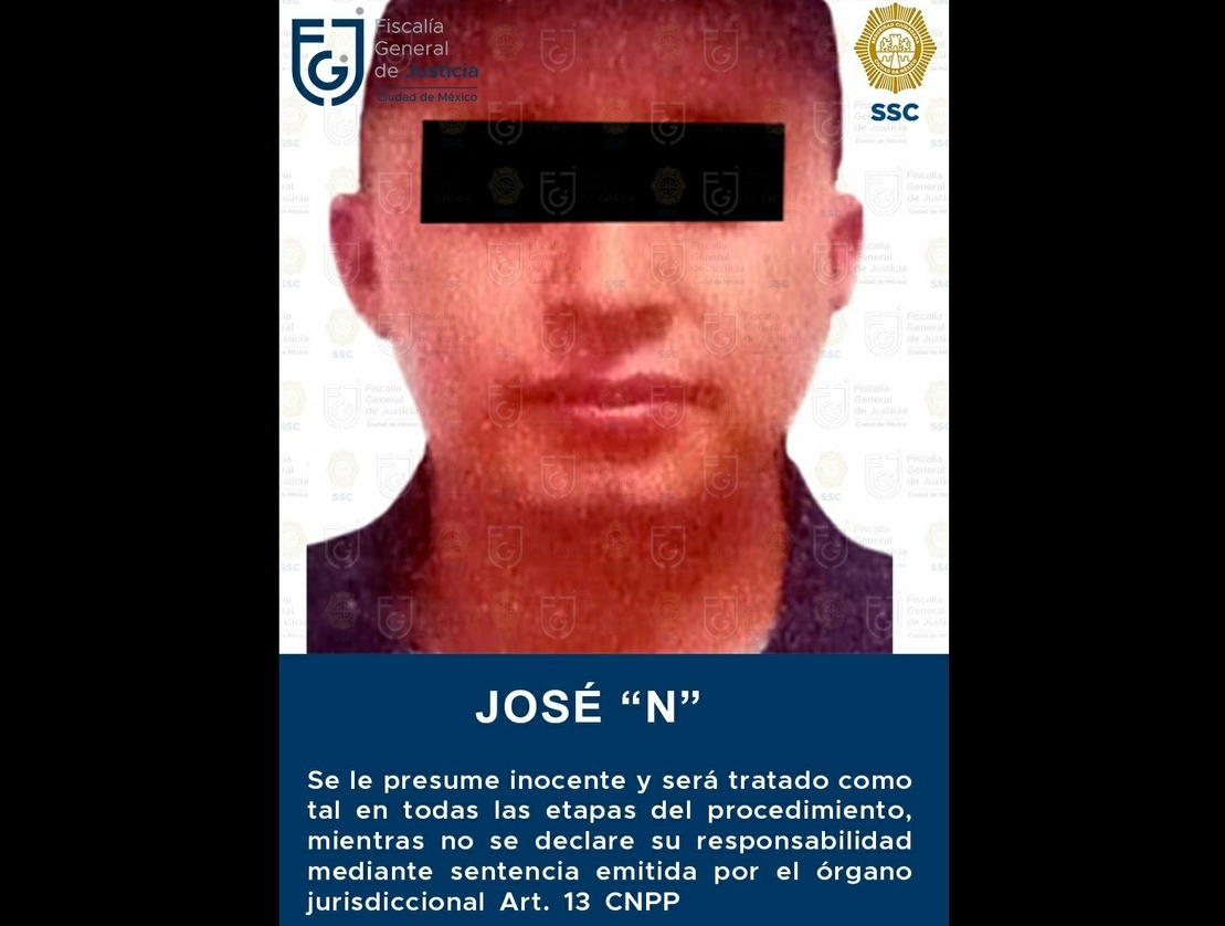 José Ángel ‘N’ deberá acudir a  firmar mensualmente hasta que concluyan las investigaciones. Foto Cortesía de la FGJ CDMX