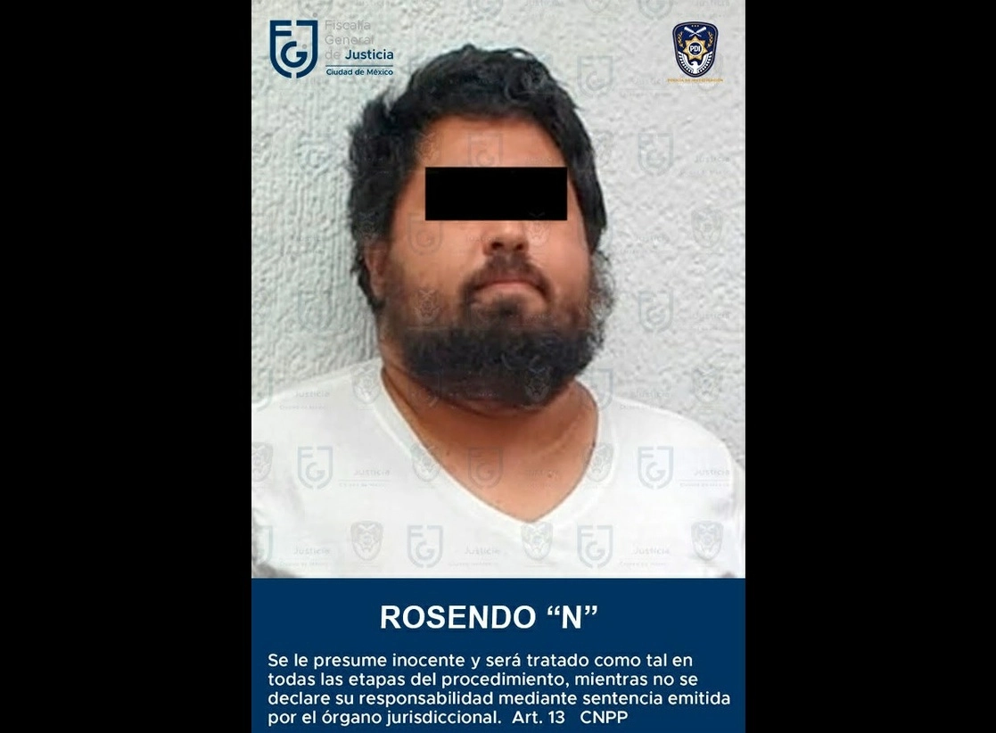 Rosendo ‘N’ continuará el proceso en libertad pero deberá presentarse semanalmente en la Unidad de Supervisión de Medidas Cautelares. Foto Cortesía de la FGJ CDMX  