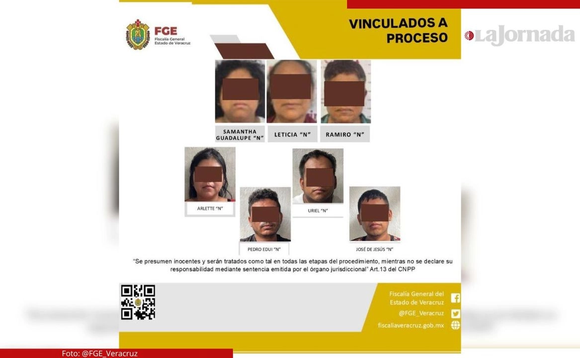 Al menos siete personas relacionadas con Abraham “N”, alias '00' o 'Doble Cero', fueron detenidas y vinculadas a proceso en la zona sur del estado de Veracruz, informó la Fiscalía General del Estado. 