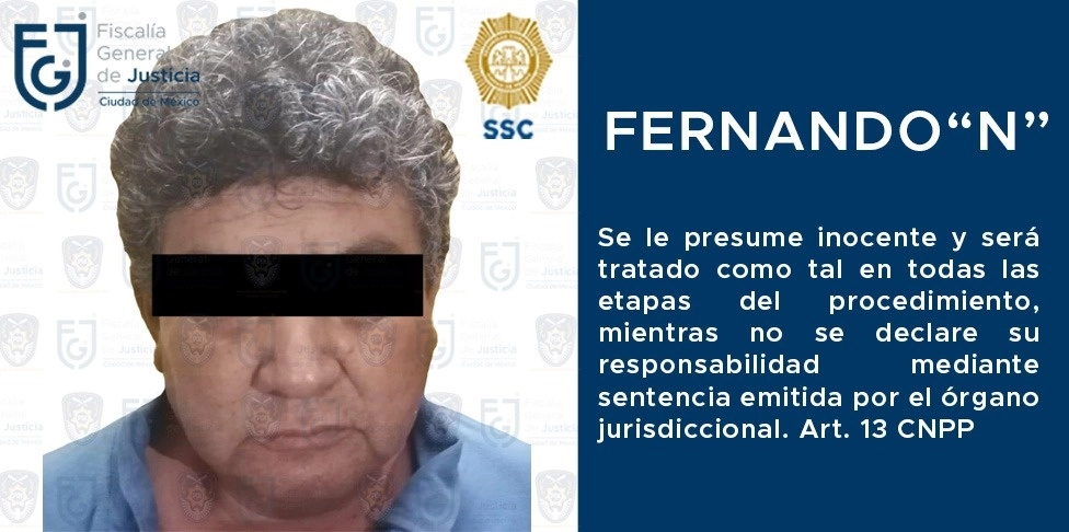 Fernando ‘N’ es el supuesto conductor del taxi del que saltó ‘Lidia Gabriela’. Foto Tomada del Twitter @FiscaliaCDMX
