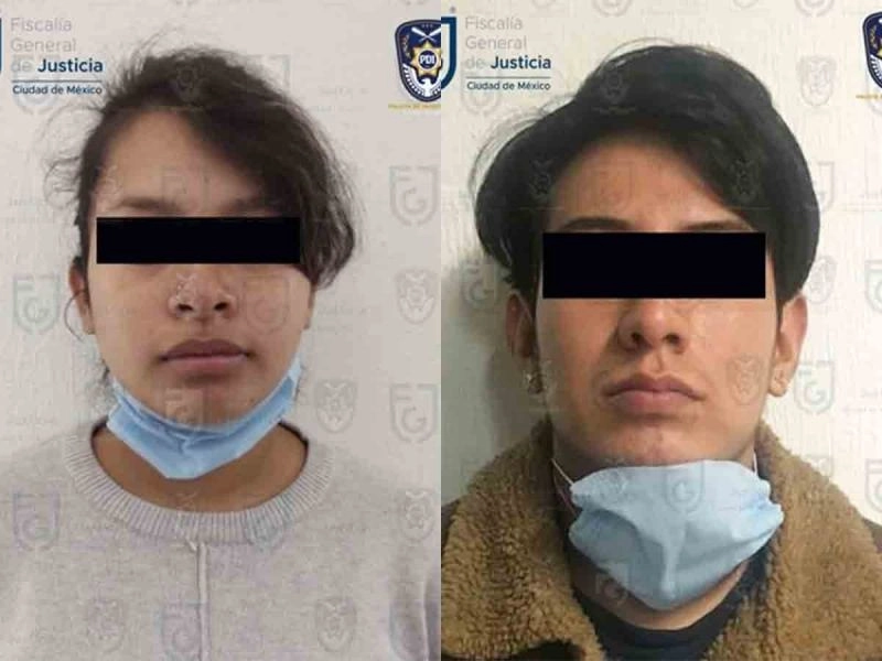 Dos de los presuntos implicados. Foto FGJ-CDMX