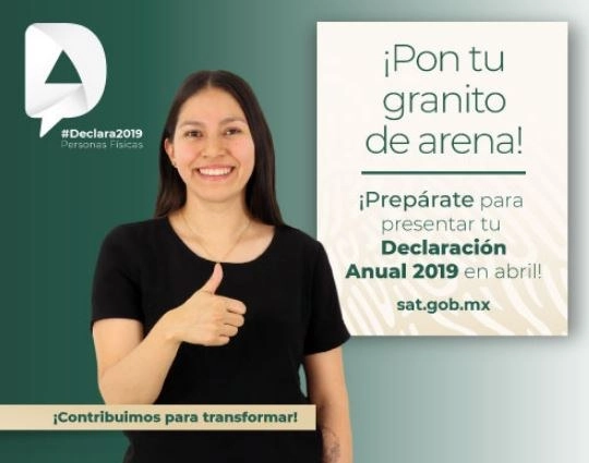 Las personas físicas deben presentar su declaración anual durante el mes de abril. Imagen Cortesía Sat