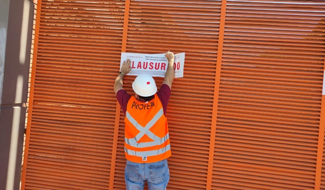 Personal de la Procuraduría Federal de Protección al Ambiente colocó sellos de clausura. Foto 