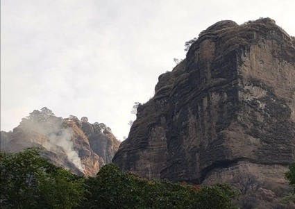 Perspectiva del cerro del Tepozteco. Foto tomada de la cuenta de Twitter de @CEECA_Morelos