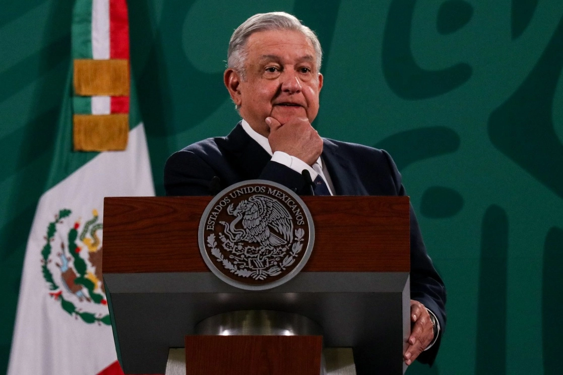 El presidente Andrés Manuel López Obrador durante conferencia de prensa. Foto Cuartoscuro 