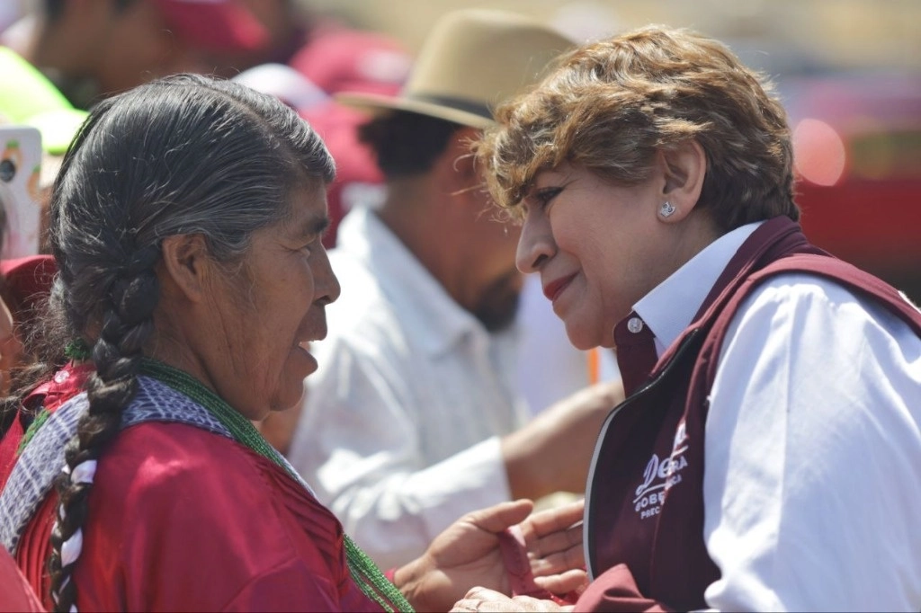 Delfina Gómez, candidata de Morena-PT y PVEM, en San José del Rincón, Estado de México. Foto tomada de sus redes sociales