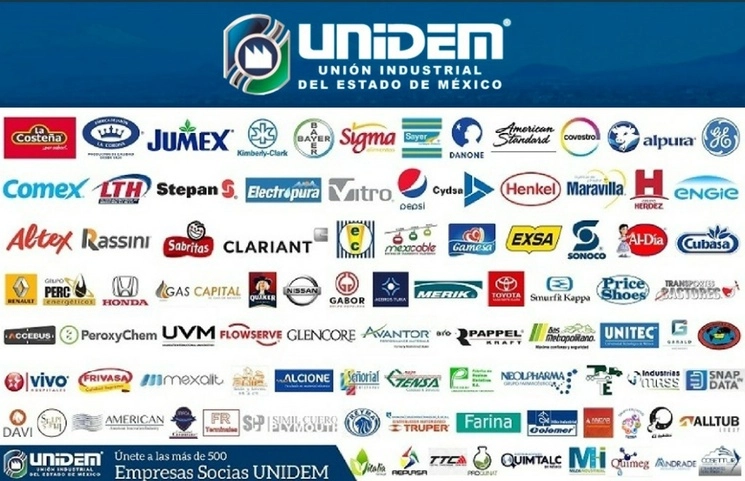 Logos de las empresas que integran la Unidem. Foto La Jornada