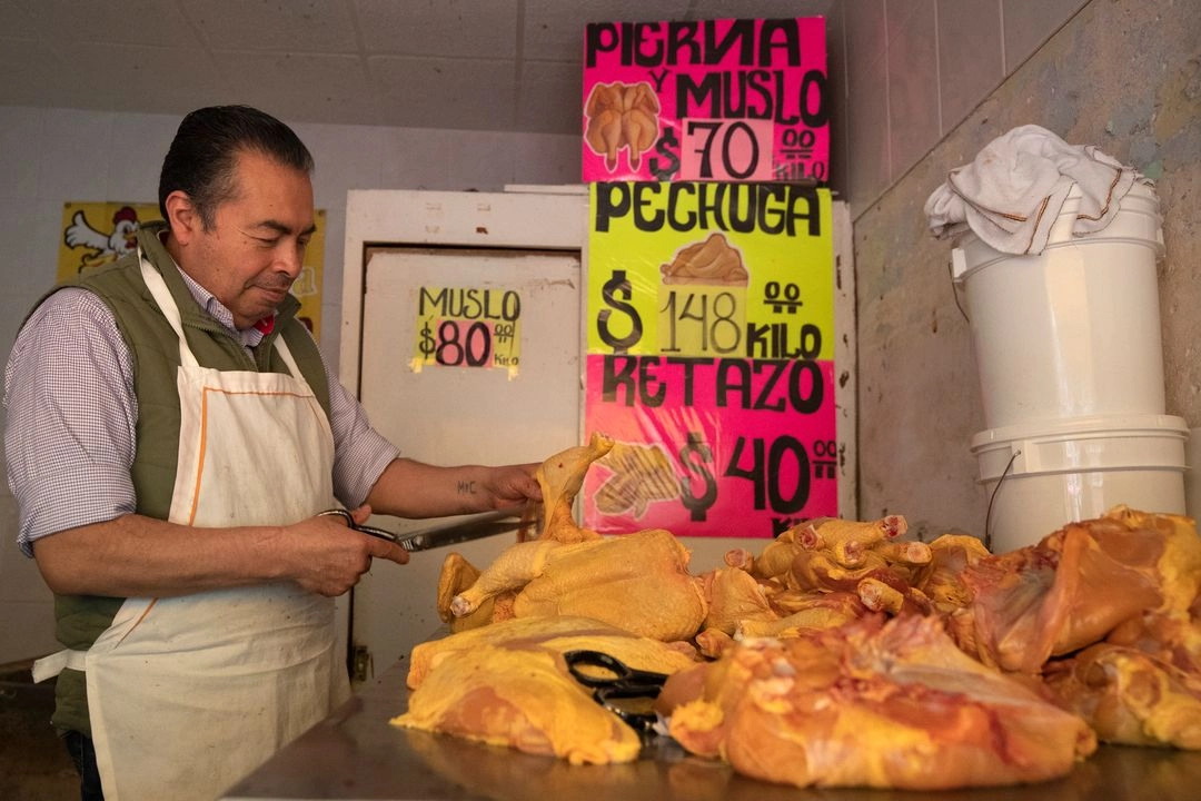 Imagen de archivo de venta de pollo en la Ciudad de México. Foto