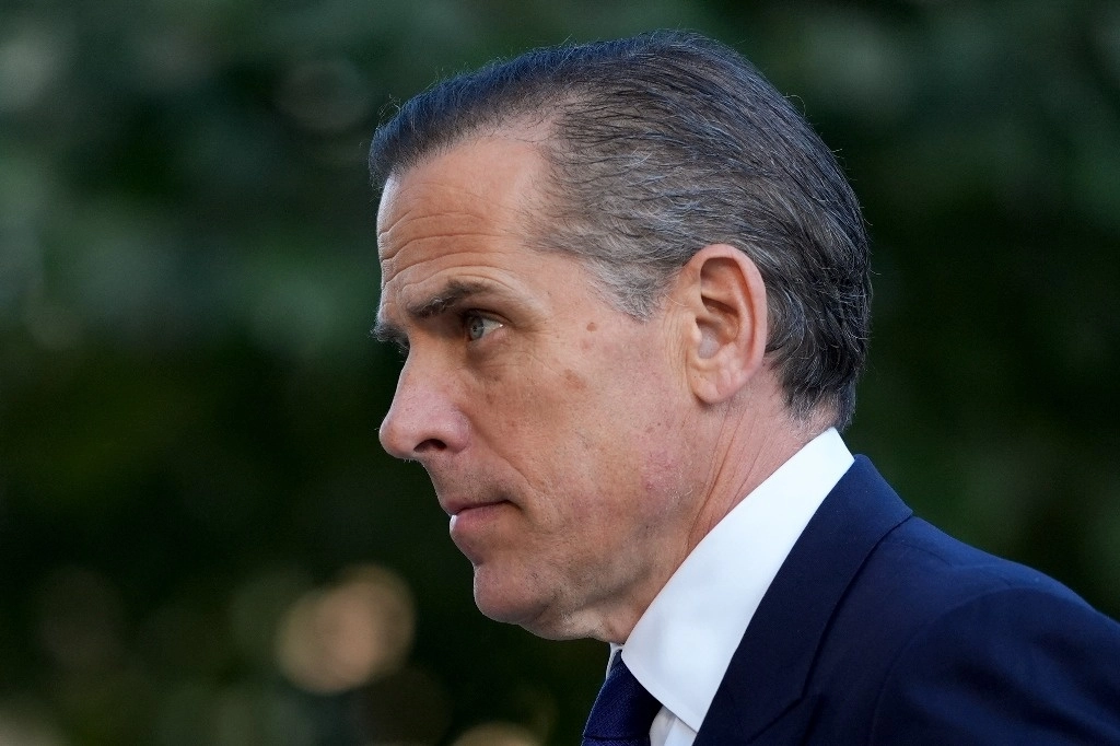 Hunter Biden llega a un tribunal federal para la selección del jurado para su juicio por delitos fiscales graves en Los Ángeles, California, el 5 de septiembre de 2024. Foto Ap