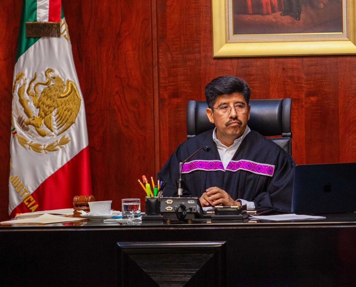 El ministro presidente de la Suprema Corte de Justicia de la Nación, Hugo Aguilar Ortiz .