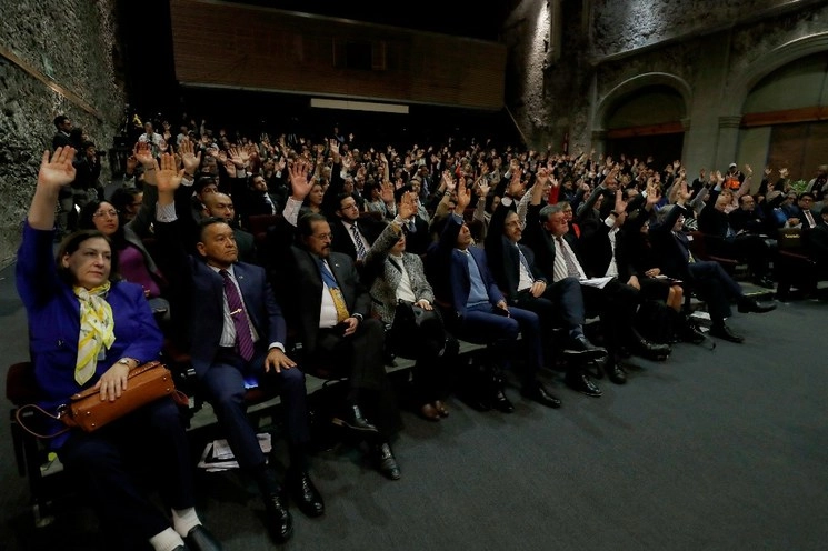 Sesion del Consejo Universitario de la UNAM en el auditorio de la Antigua Escuela de Medicina, el 12 de febrero de 2020. Foto Cristina Rodriguez