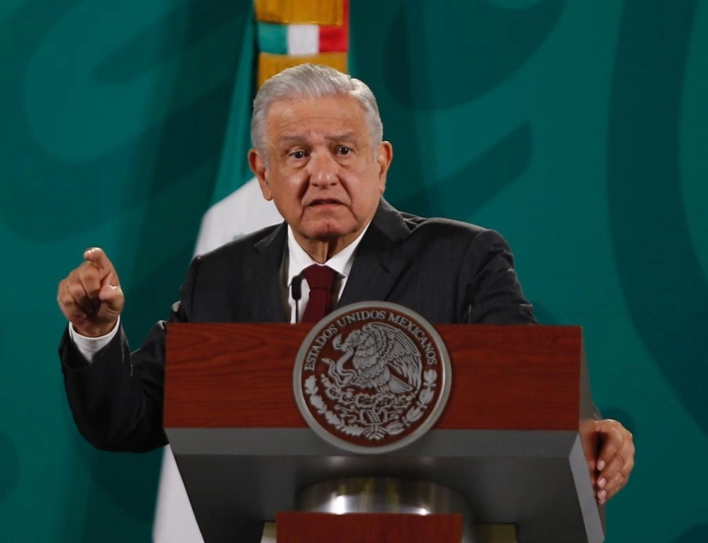 El presidente Andrés Manuel López Obrador durante la conferencia de prensa matutina en Palacio Nacional. Foto Guillermo Sologuren