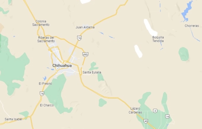 Familiares de los 13 desaparecidos en la carretera de Coyame-Ojinaga protestaron frente a Palacio de Gobierno de Chihuahua. Foto Tomada de Google Maps/Archivo