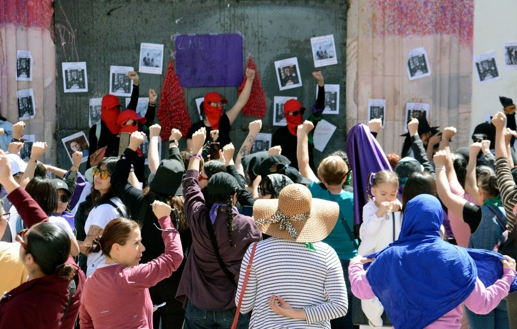 Colectivos feministas continúan exigiendo justicia que acusan se les ha negado en Zacatecas. Foto Alfredo Valadez