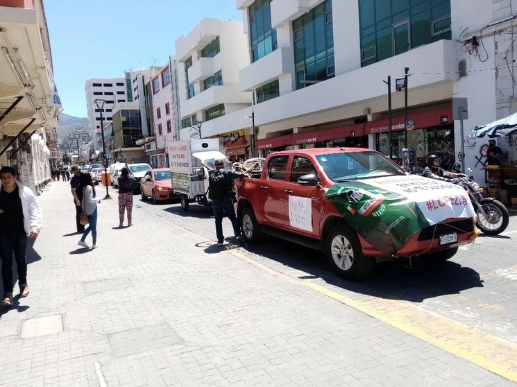 Caravana de Frena en Hidalgo. Foto Juan Ricardo Montoya