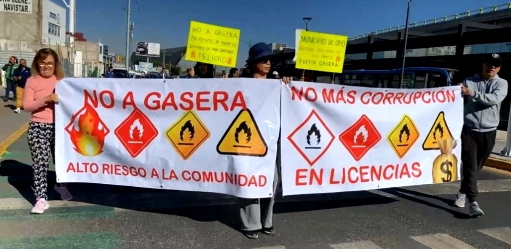 Los vecinos señalaron que la construcción de la planta se autorizó a pesar de que manifestaron su inconformidad a las autoridades municipales de la pasada administración, del ex alcalde Luis Nava. Foto 'La Jornada'
