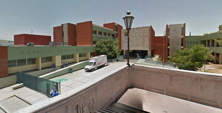 Fachada externa de la Clínica 2 del IMSS en Saltillo, Coahuila. Captura de imagen de Google Maps