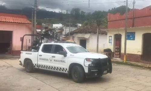 Patrullaje de la Guardia Nacional en Pantelhó. Foto redes sociales