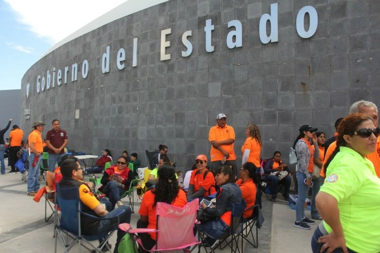 En esta imagen de archivo, maestros de la sección 42 del SNTE en Chihuahua. Foto Cuartoscuro