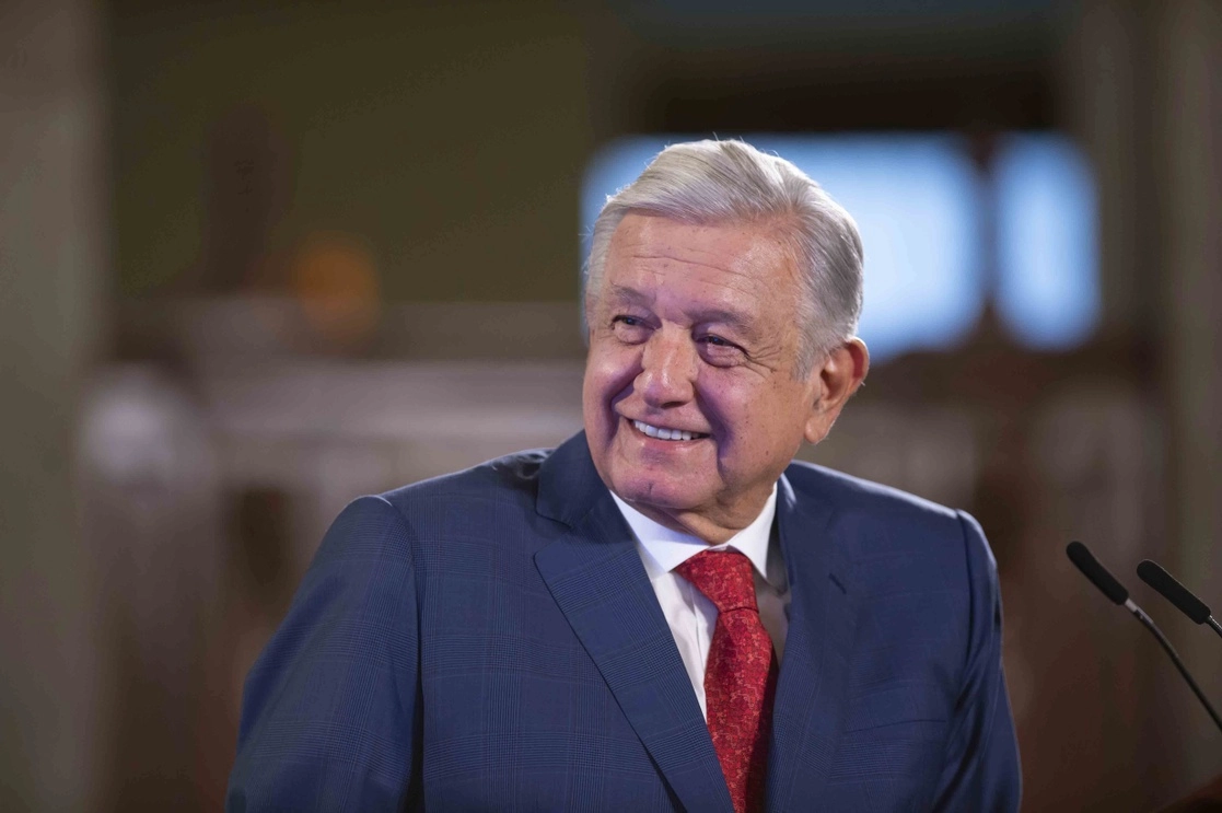 El presidente López Obrador, durante su conferencia de prensa de este miércoles 8 de febrero. Foto cortesía Presidencia
