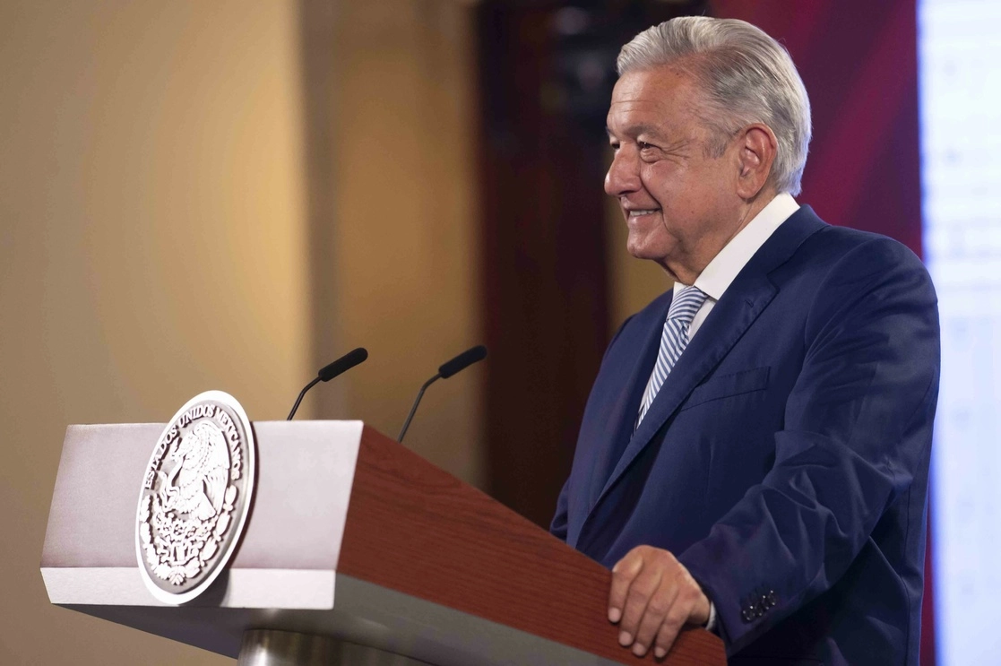 El presidente López Obrador, durante su conferencia matutina desde Palacio Nacional, el 24 de octubre de 2022. Foto cortesía Presidencia 