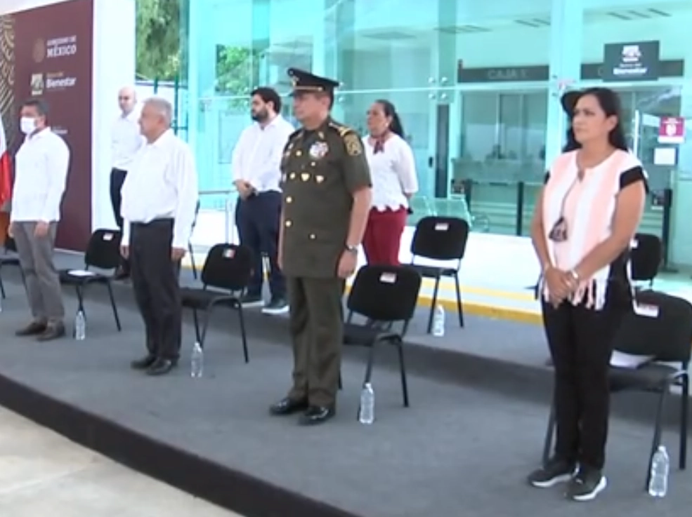 Transmisión de la inauguración de una sucursal del Banco del Bienestar en Chiapas. Foto @lopezobrador_