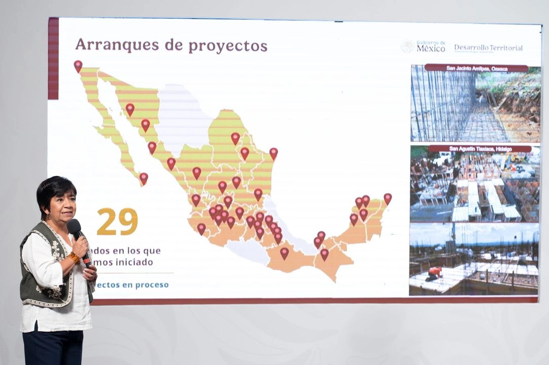 En 29 estados han arrancado proyectos vinculados con este programa, incluida la construcción de viviendas, indicó la titular de la Secretaría de Desarrollo Agrario, Territorial y Urbano (Sedatu), Edna Elena Vega Rangel.  Foto 