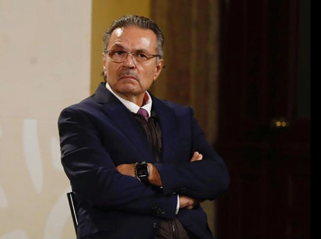 El director general de Petróleos Mexicanos, Octavio Romero Oropeza, durante la conferencia presidencial matutina en Palacio Nacional, en la Ciudad de México, el 4 de enero de 2023. Foto Cristina Rodríguez
