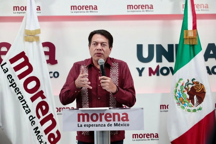 Mario Delgado sostuvo en la consulta de Morena se incluye la opinión de la población, a diferencia, dijo, del bloque opositor donde su proyecto es “una simulación”. Foto Luis Castillo