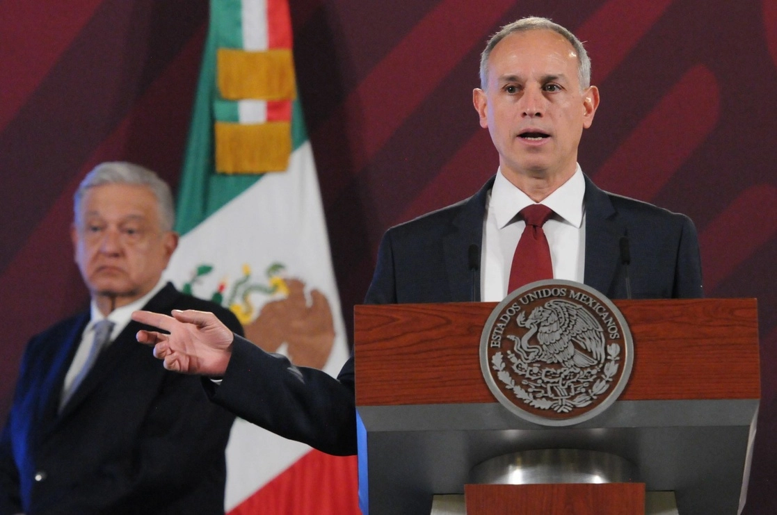 El subsecretario de Salud, Hugo López-Gatell, durante su participación en la conferencia matutina del 28 de febrero de 2023. Foto Cuartoscuro 