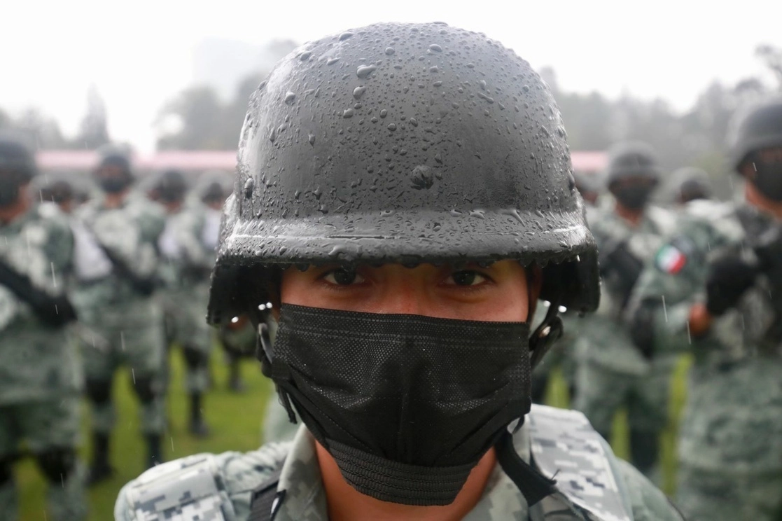 Elemento de la Guardia Nacional en Campo Marte, el 30 de junio de 2021. Foto Luis Castillo