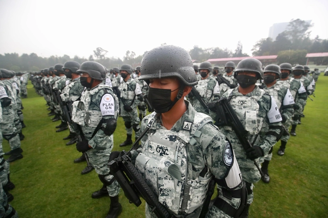 Elementos de la Guardia Nacional en Campo Marte. Foto Luis Castillo / Archivo 