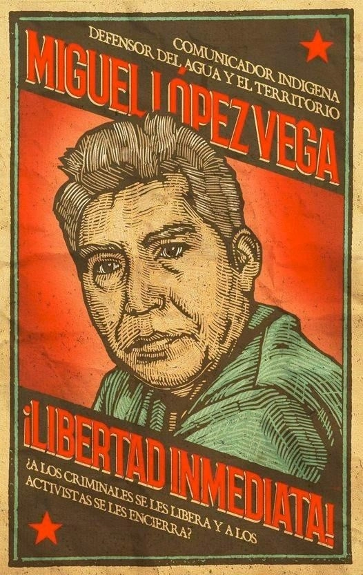 Imagen de apoyo para el activista.