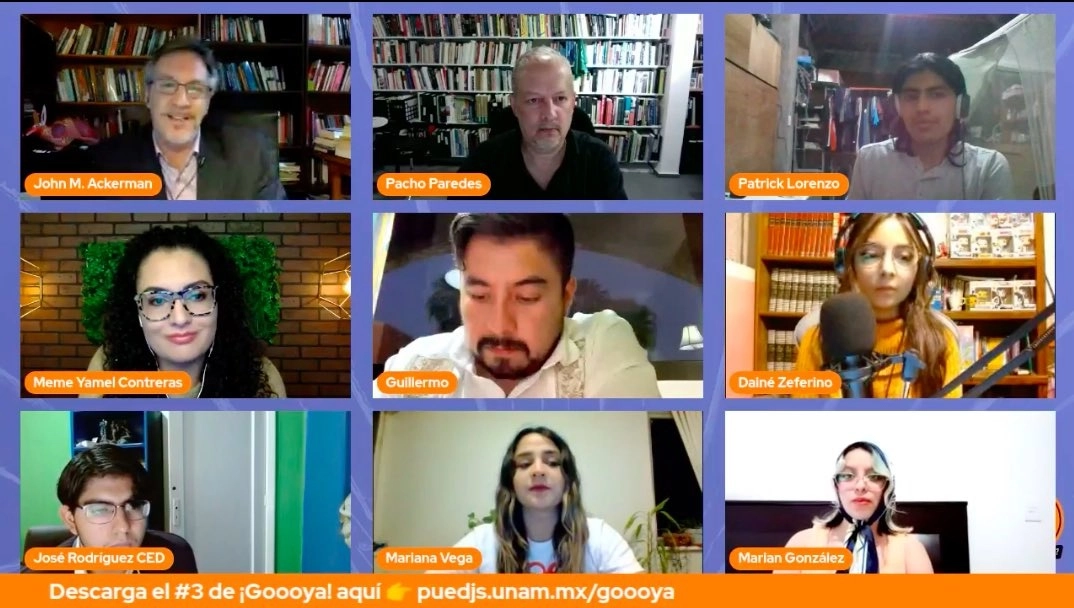 Presentación virtual del tercer número del periódico estudiantil ¡GOOOYA!. Foto tomada de la cuenta de Twitter @_SoyMagdalena