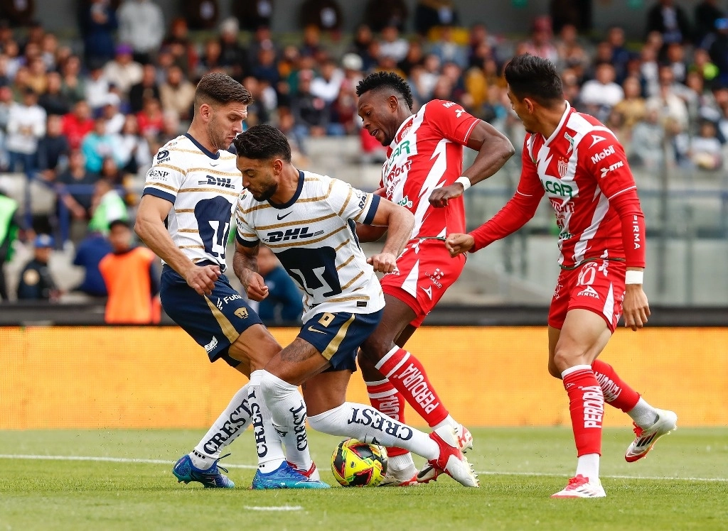 Pumas venció 2-1 a Necaxa en el estadio Olímpico Universitario en la fecha 1 del Clausura 2025. Foto Víctor Camacho  
