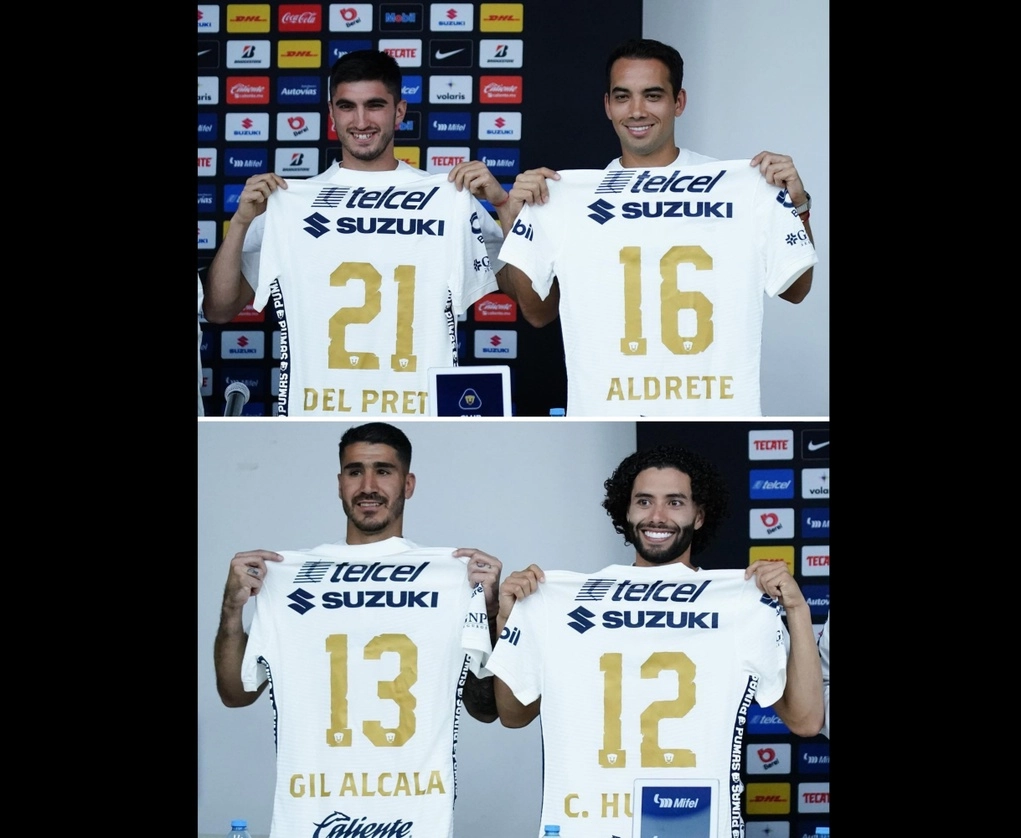 "Son jugadores que fueron solicitados por nuestro director técnico, y eso es muy valioso porque seguramente en su planeación encontrará soluciones, señaló Mejía Barón en conferencia de prensa. Foto tomada del Facebook de @PumasMx