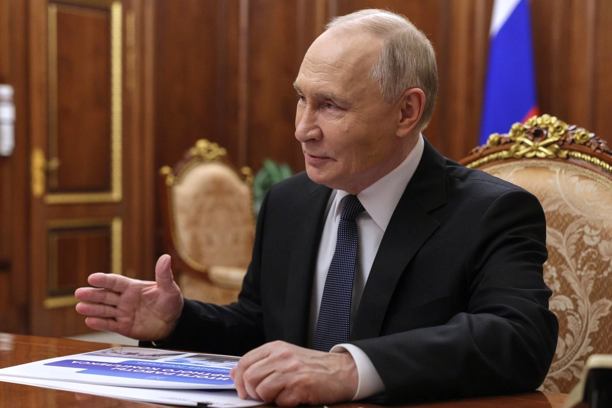 El presidente ruso Vladimir Putin durante una reunión en el Kremlin en Moscú, Rusia, el 20 de noviembre de 2025.