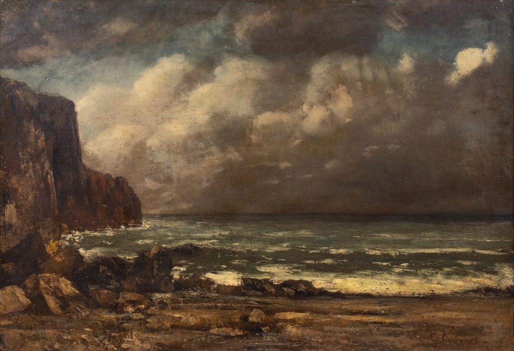 'La Grève', de Gustave Courbet, en exposición. Foto cortesía del recinto




