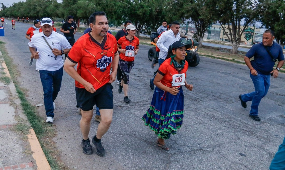 La ultramaratonista, Lorena Ramírez (c) en imagen de archivo. Foto 
