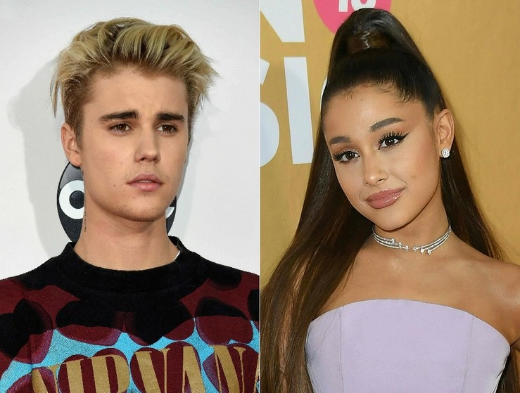 La voz de Grande apareció en el remix de 2015 de "What do yo mean?" de Bieber, pero "Stuck with U", es su primer sencillo como dúo. Foto Afp