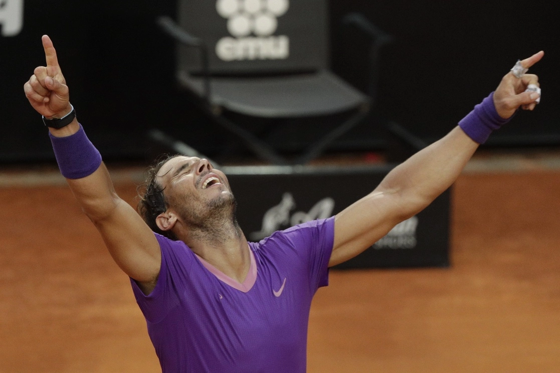 Con el triunfo en Roma, Rafael Nadal ya suma 36 títulos de Masters 1000 en su carrera, igualando el récord del propio Novak Djokovic. Foto Ap
