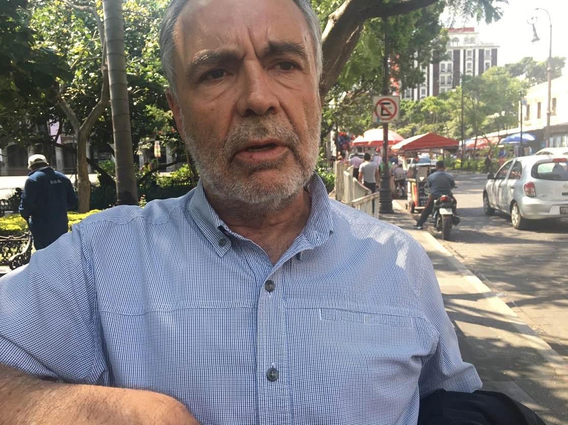 Alfonso Ramírez Cuéllar de visita en Morelos este jueves. Foto Rubicela Morelos
