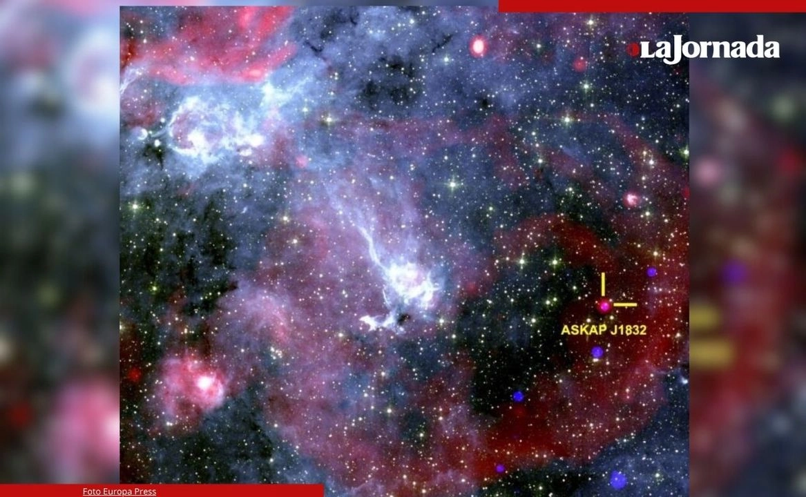 El objeto identificado como ASKAP J1832 se encuentra a 15 mil años luz de la Tierra. Foto 