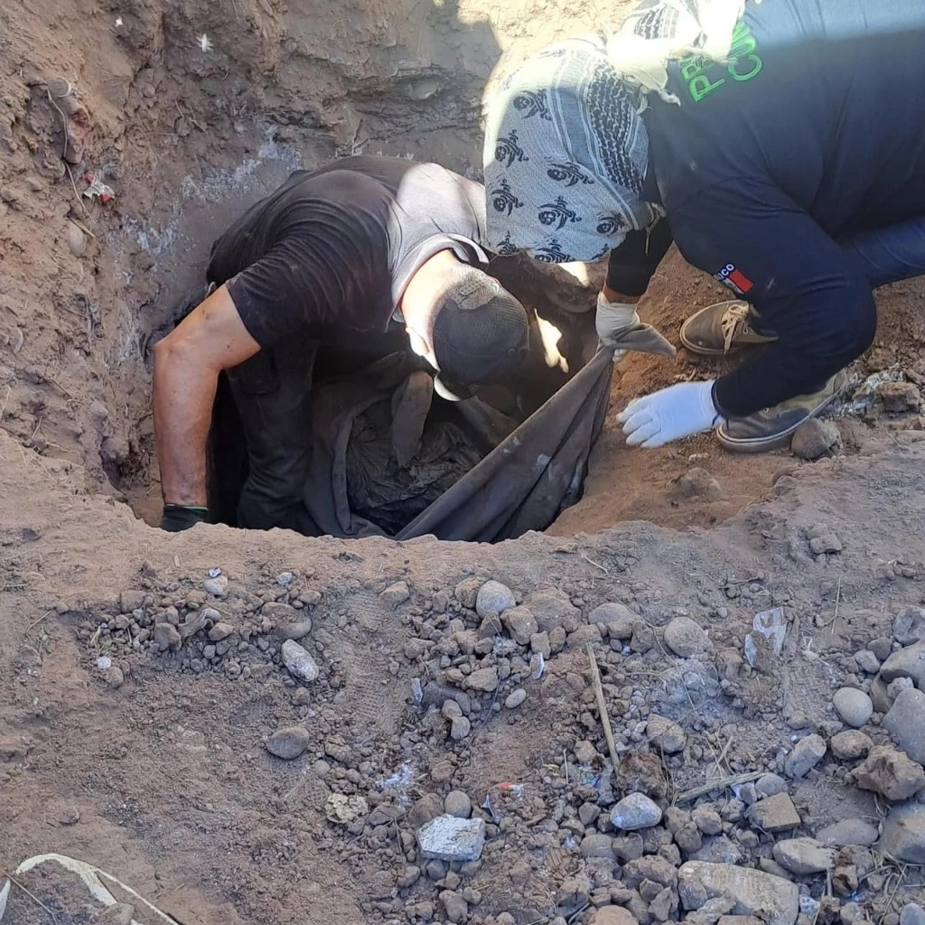 El hallazgo fue reportado a las autoridades ministeriales para procesar la escena al interior del domicilio, en ocasiones anteriores los colectivos han localizado varias fosas al interior de patios y casas abandonadas en Hermosillo y Cajeme. Foto La Jornada 