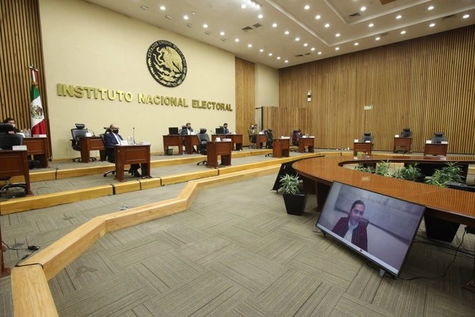 Sesión del Consejo General del INE este 19 de octubre de 2020. Foto tomada de la cuenta de Twitter @INEMexico
