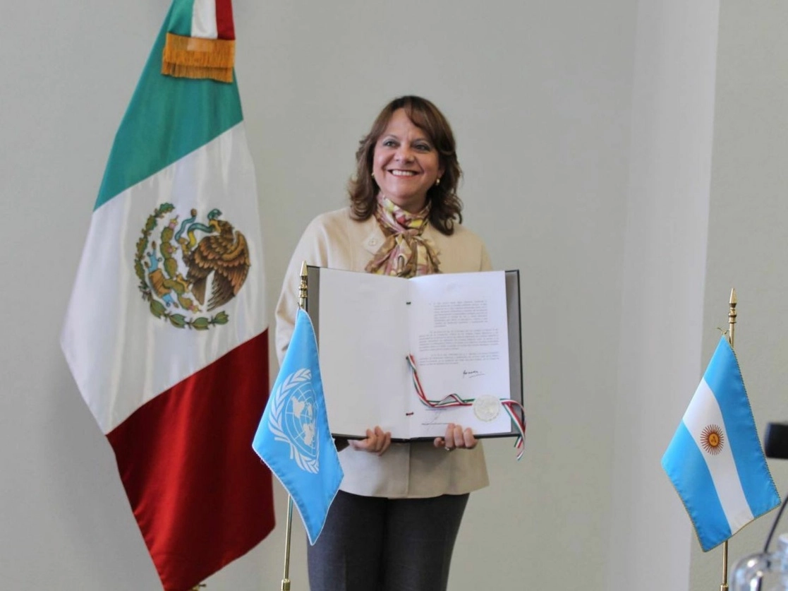 El Acuerdo del medioambiental de Escazú es resultado de la Conferencia de las Naciones Unidas sobre Desarrollo Sostenible (Río más 20) que se realizó en 2012 y la Decisión de Santiago de 2014 adoptada por 24 países, el 22 de enero de 2021. Foto tomada del Twitter de @marthadelgado